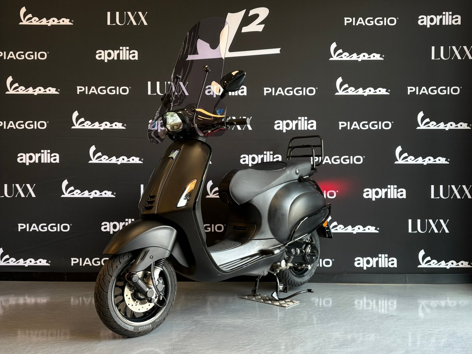 Vespa Sprint | Mat Zwart | Brom | 2019 | 13435 km, Gebruikt, Overige modellen, ., Maximaal 45 km/u