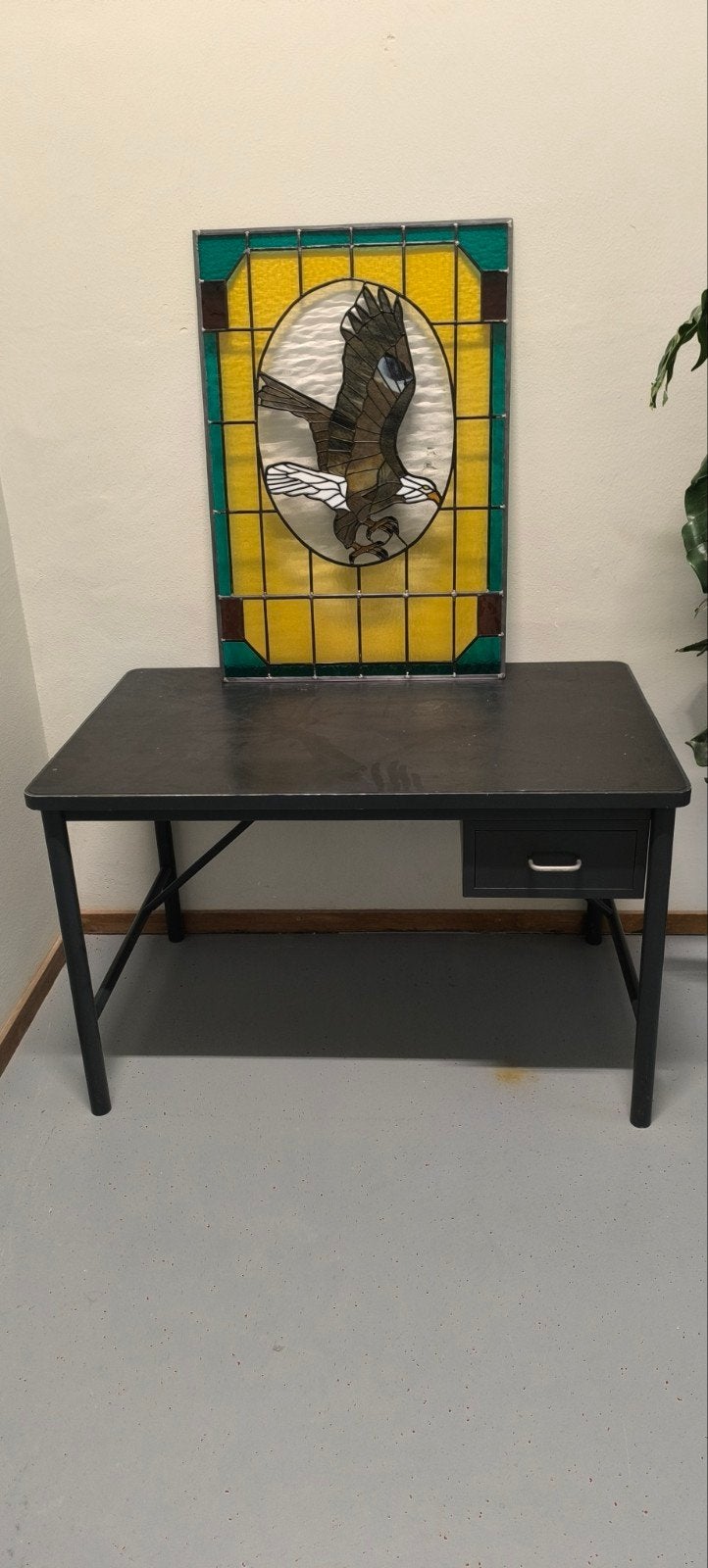 Uniek Glas-in-lood Raam met Arendmotief, Ophalen