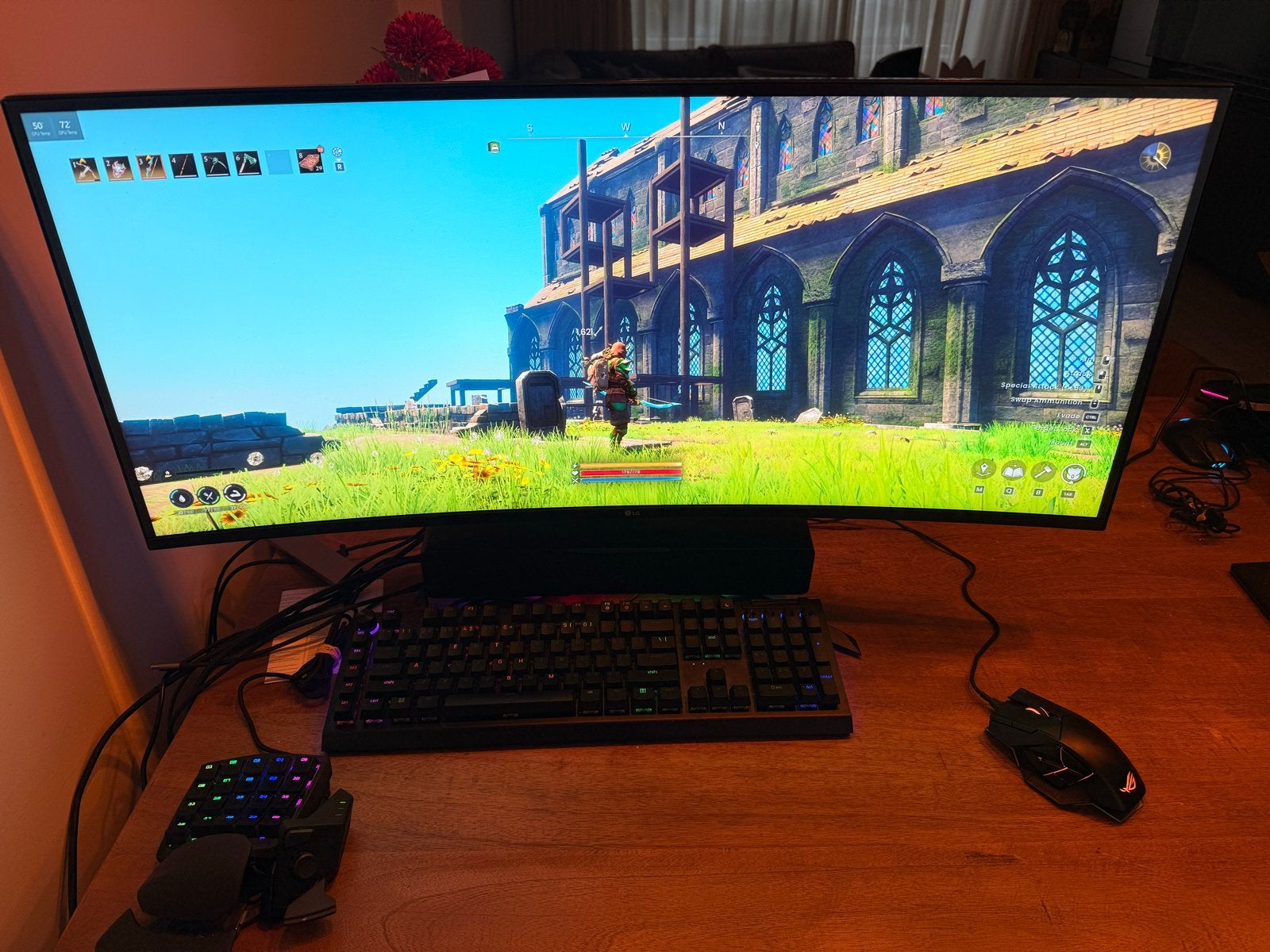 LG ULtraGear 38GN950 Gaming Monitor - Zo goed als nieuw, Computers en Software, Curved, Zo goed als nieuw, 1 tot 2 ms, DisplayPort