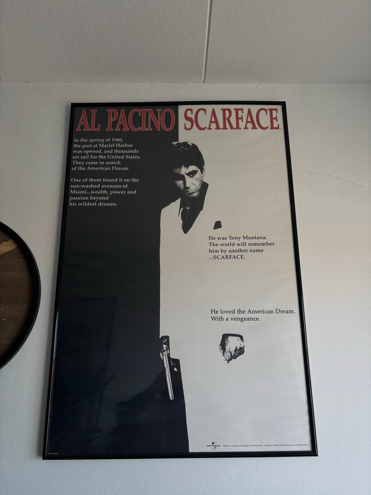 Scarface Al Pacino Film Poster - Ingelijst, Huis en Inrichting, Woonaccessoires | Schilderijen, Tekeningen en Foto's, Ophalen
