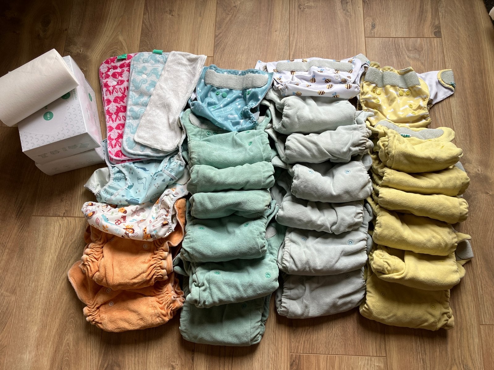 Complete set wasbare luiers maat 2 Totsbots, Ophalen, Gebruikt, One size