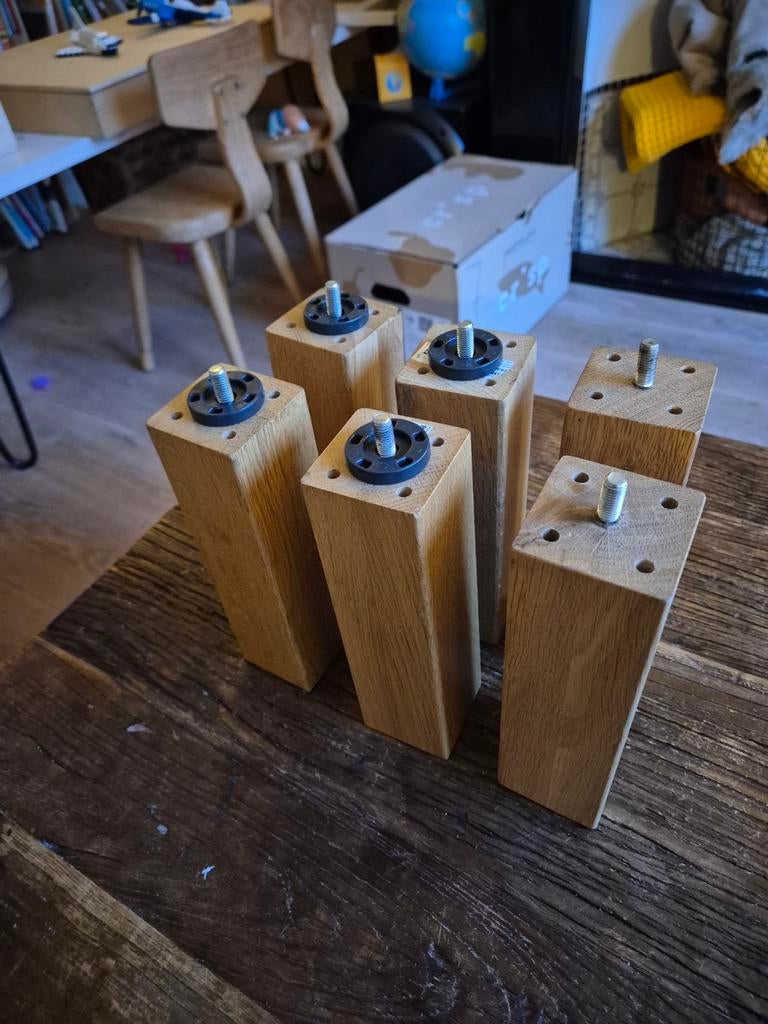 GRATIS - Ikea Burfjord bedpoten - 20cm hoog - 6 stuks, Ophalen