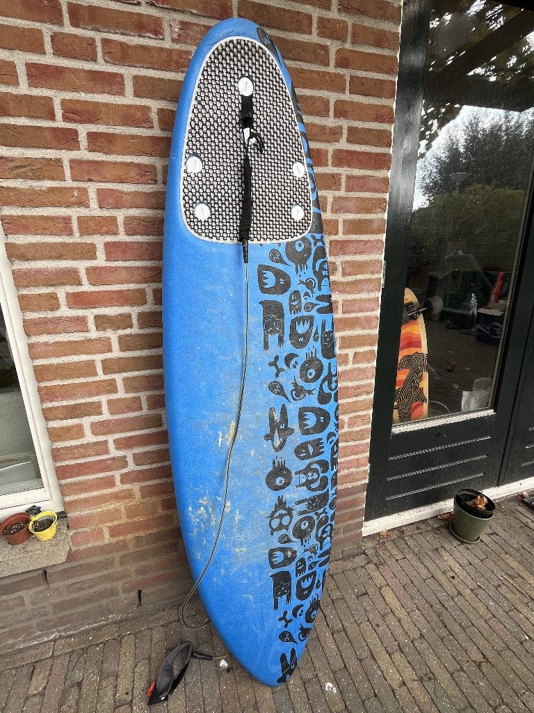 Softtop surfplank Decathlon Tribord 6ft, Watersport en Boten, Ophalen, Gebruikt, Funboard, Met vinnen