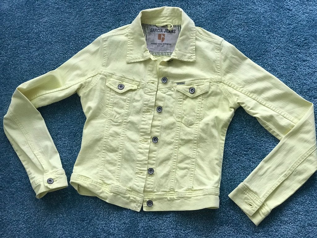 Garcia Oriana denim jacket spijkerjas jas jack geel maat XS, Geel, Nieuw, Ophalen of Verzenden, Jasje