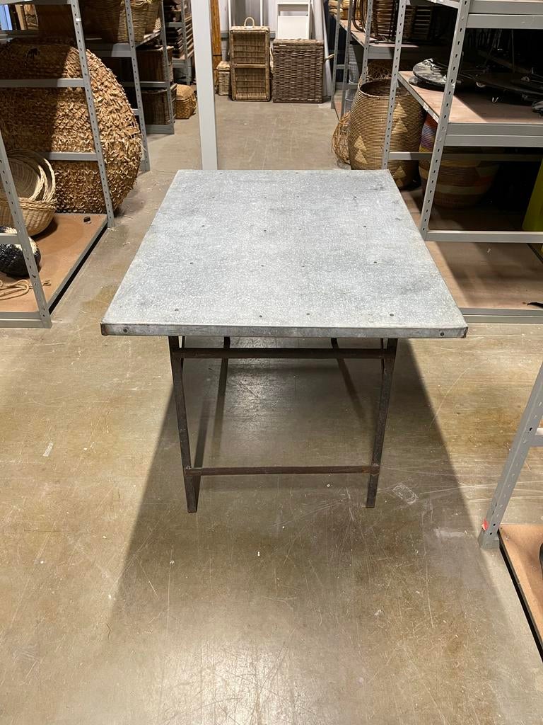 Vintage metalen zink klaptafel ideaal voor de tuin, Ophalen