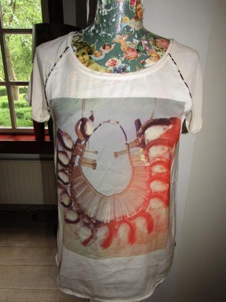 E675 MAISON SCOTCH mt XS top creme gebroken wit, Kleding | Dames, Tops, Verzenden, Wit, Maison Scotch, Zo goed als nieuw