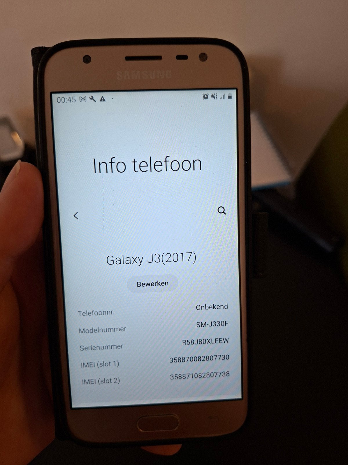 Samsung Galaxy J3 (2017) - Gebruikt, zonder kabel, Gebruikt, Touchscreen, Ophalen of Verzenden, Android OS