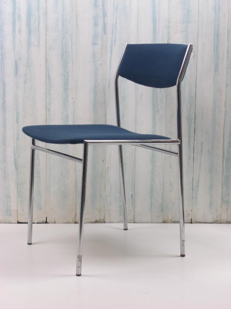 vintage stoel a la Martin Visser Stoel, Ophalen, Gebruikt, Blauw, Stof