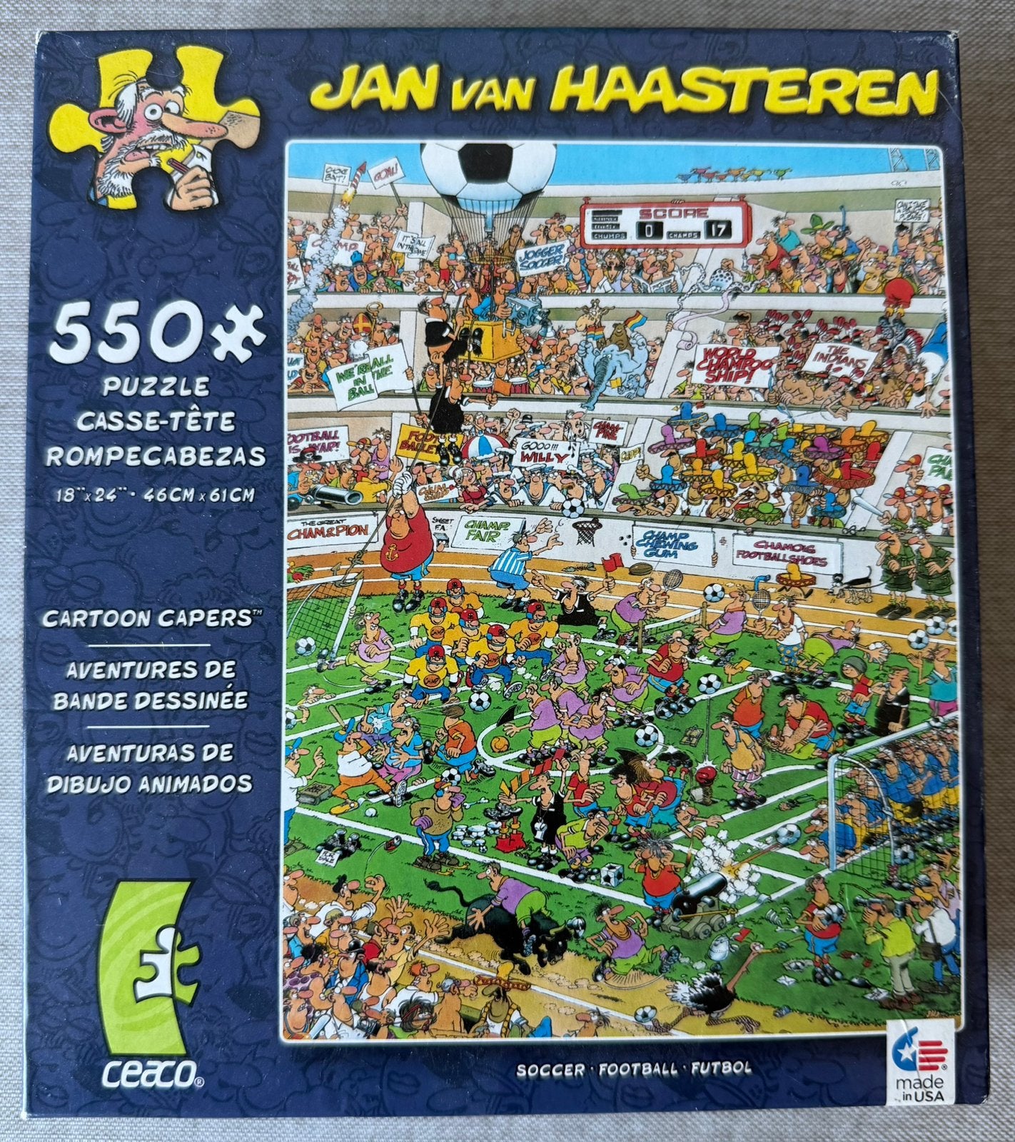 Jan van Haasteren 550 Soccer Football special USA CEACO, Ophalen of Verzenden, 500 t/m 1500 stukjes, Zo goed als nieuw