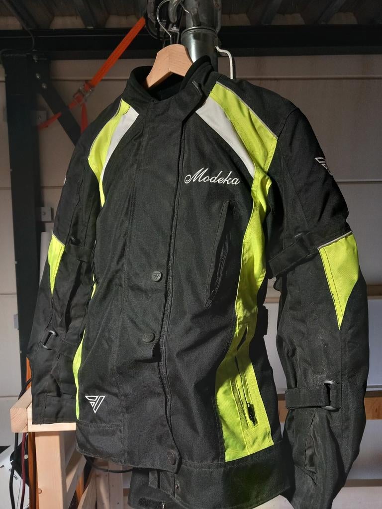 Modeka dames motorjas (36) en broek (38) - z.g.a.n., Motoren, Kleding | Motorkleding, Ophalen of Verzenden, Tweedehands, Dames