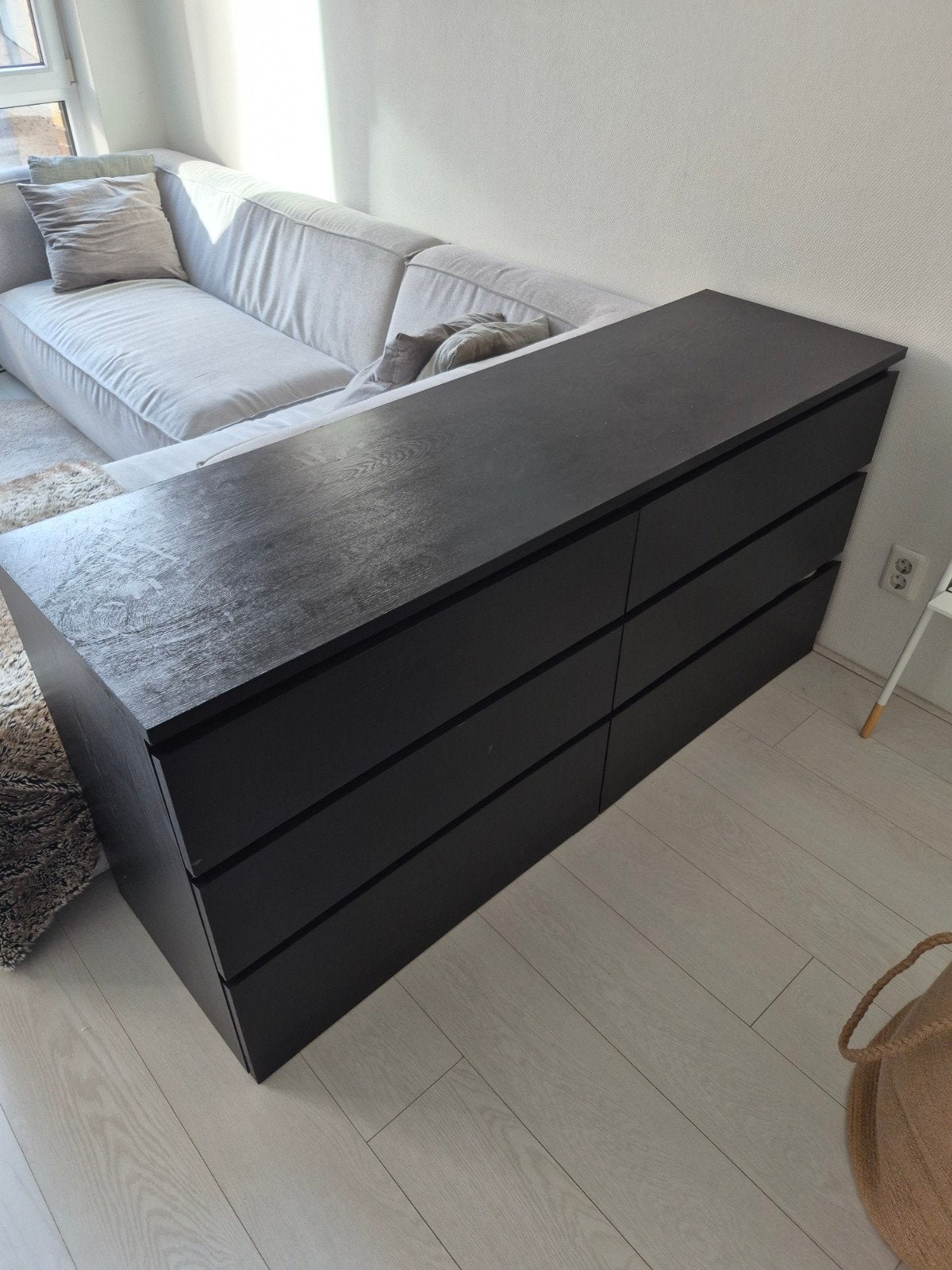 IKEA Malm ladekast met 6 lades, zwartbruin, Ophalen, Gebruikt, 5 laden of meer, 150 tot 200 cm