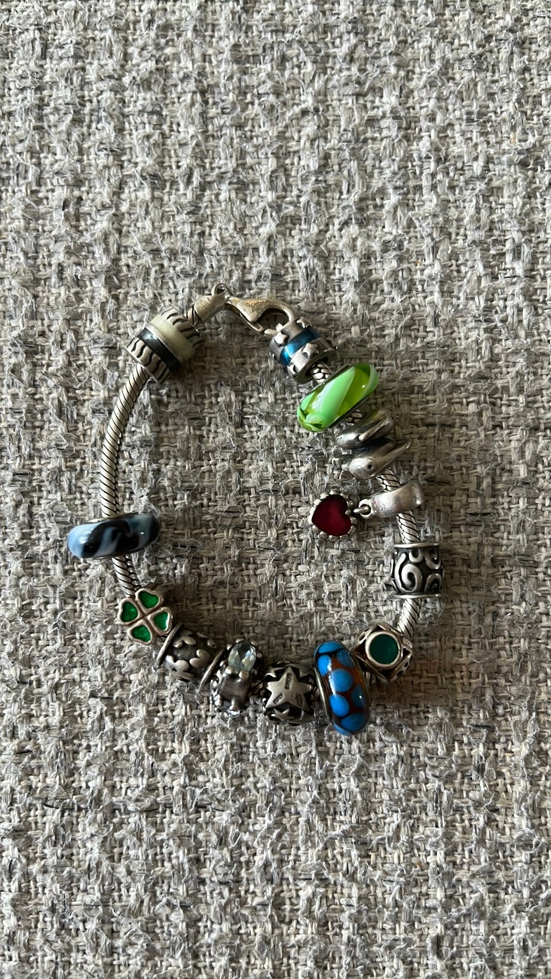 Pandora armband met bedels, Ophalen of Verzenden, Zo goed als nieuw, Zilver