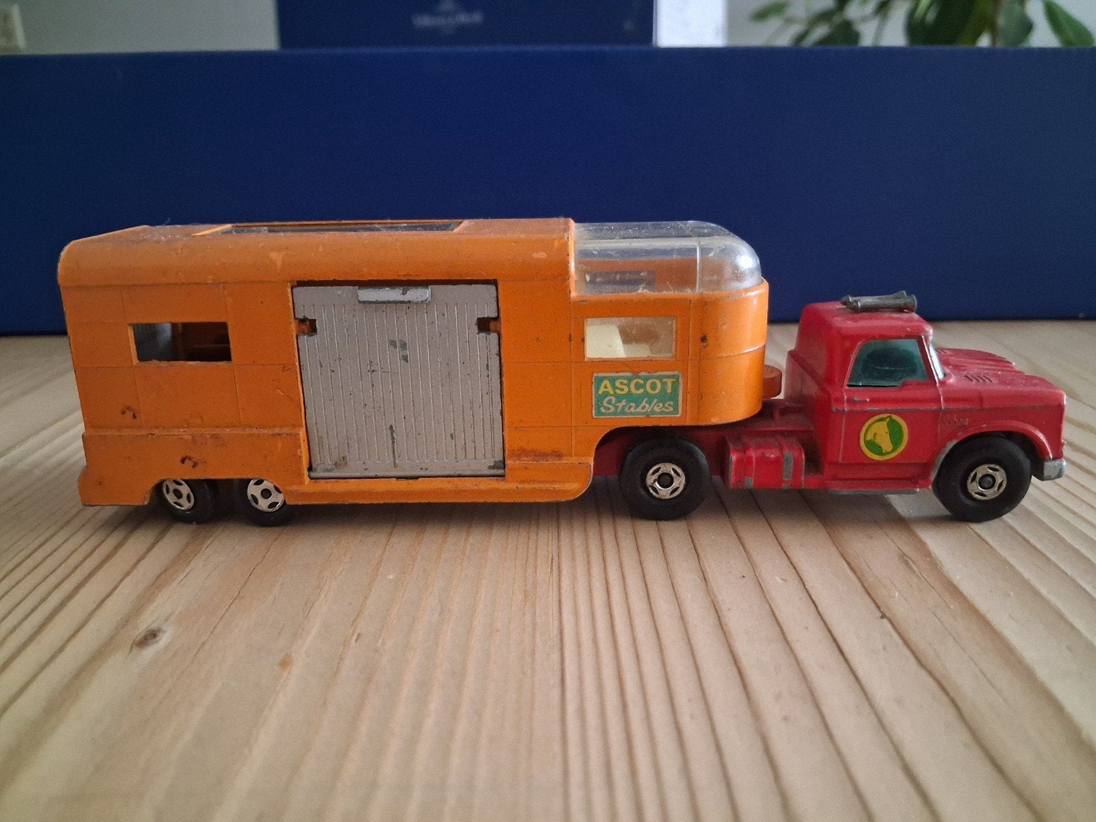 lesney Matchbox King size paardentrailer, Ophalen of Verzenden, Gebruikt, Bus of Vrachtwagen, Lesney