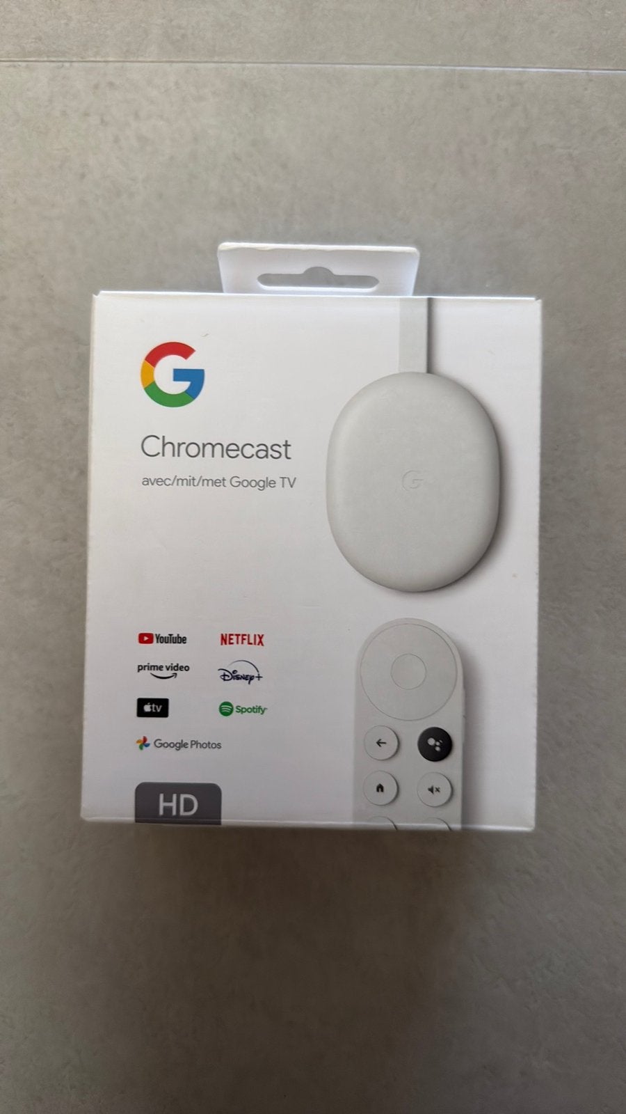 Google Chromecast in doos HD - Compleet, Ophalen of Verzenden, Zo goed als nieuw
