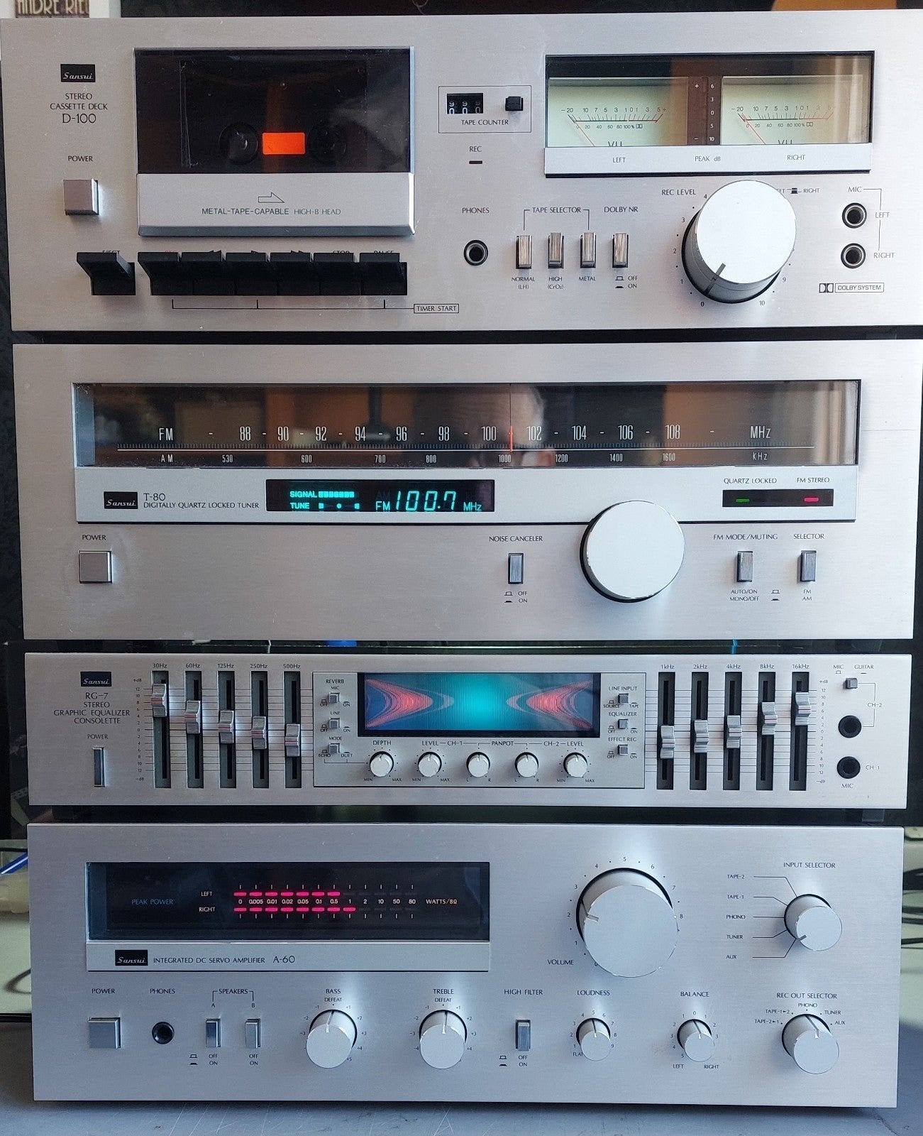 SANSUI STEREOSET MET ZEER ZELDZAME EQUALIZER, Audio, Tv en Foto, Ophalen, Zo goed als nieuw, Overige merken