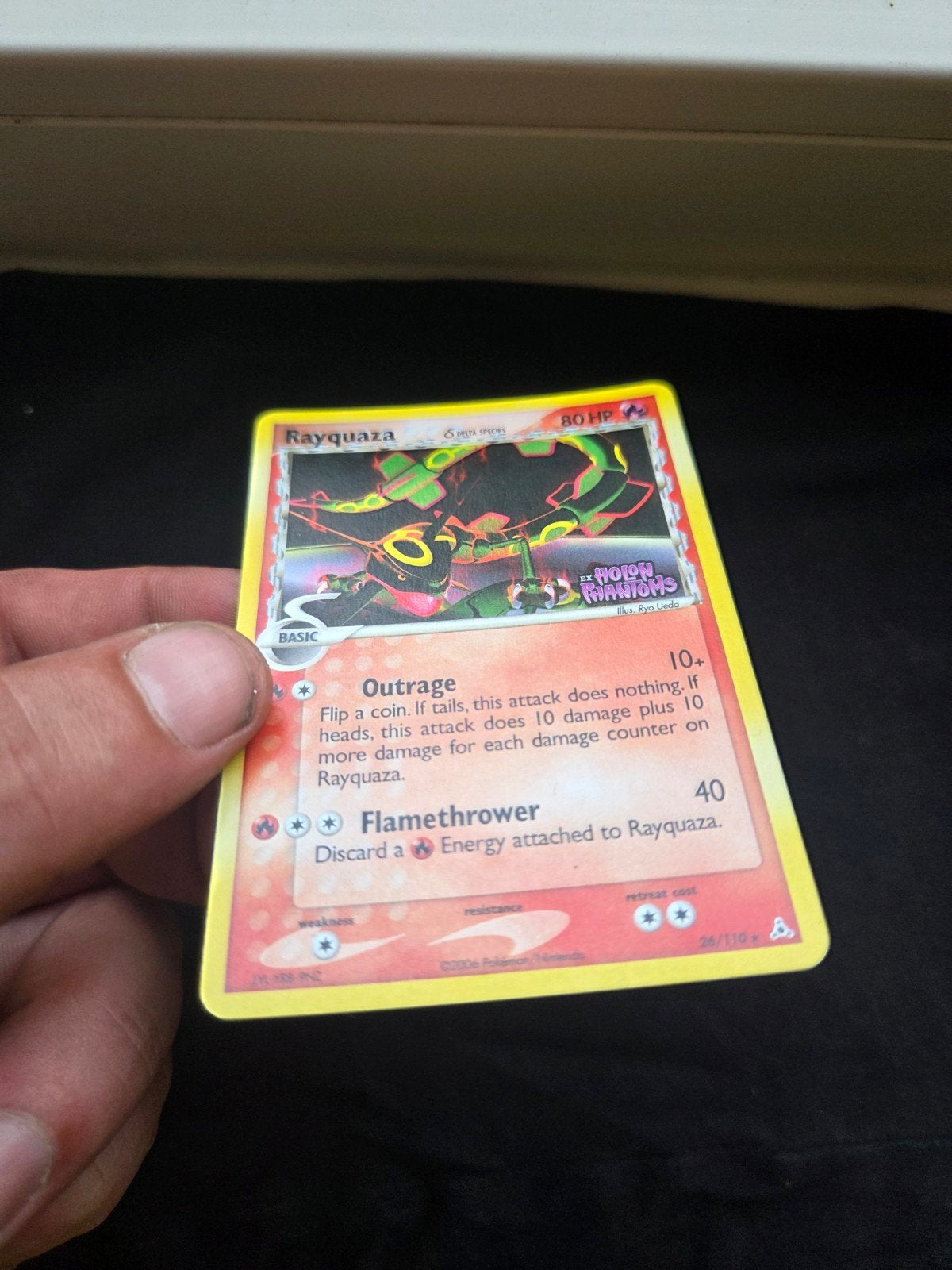 koopje✅️rayquaza 26/110 holon phantoms stamp, Hobby en Vrije tijd, Ophalen of Verzenden