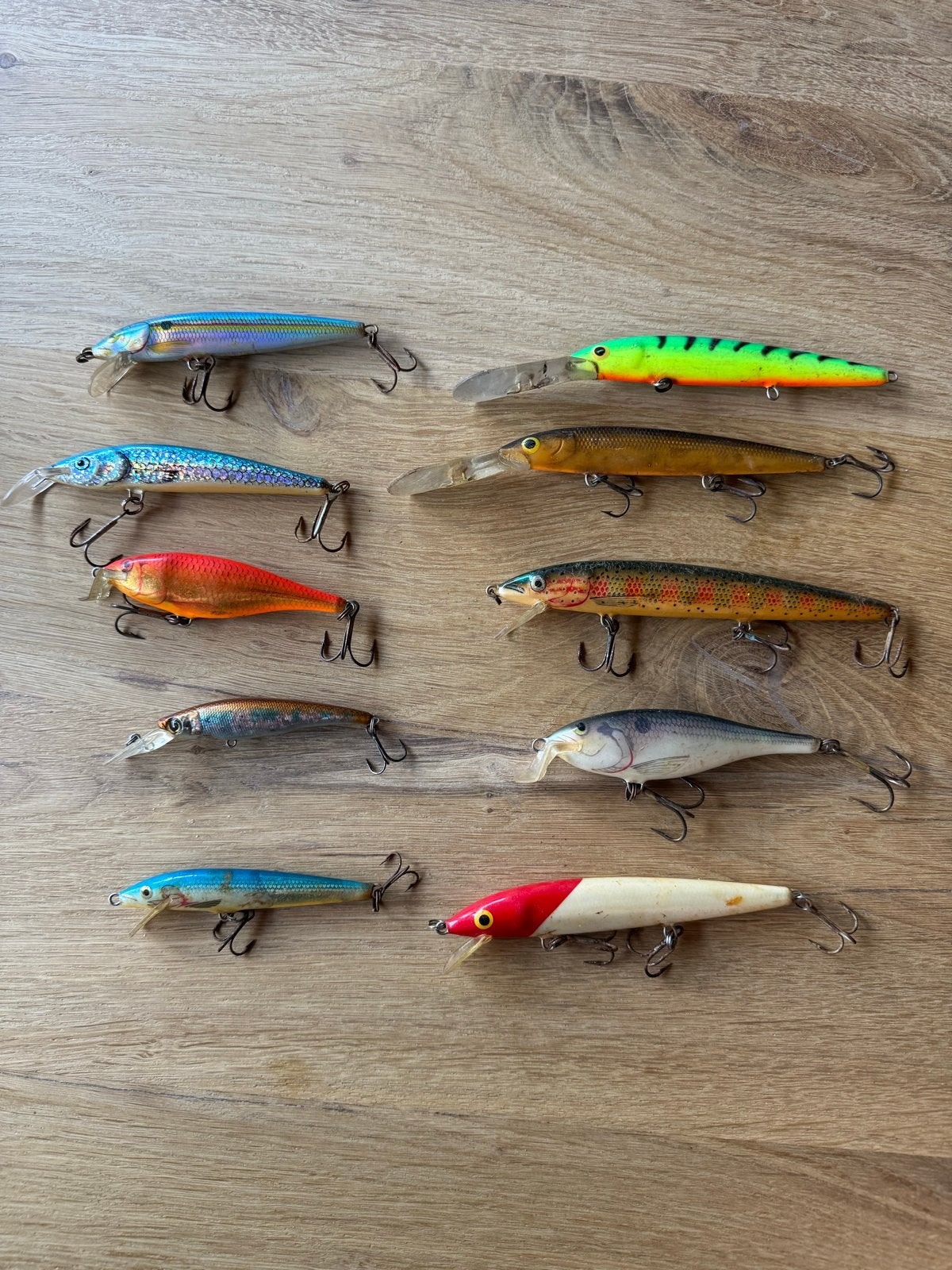 10 pluggen: Salmo, Owner, Rapala kunstaas set, Ophalen of Verzenden, Gebruikt
