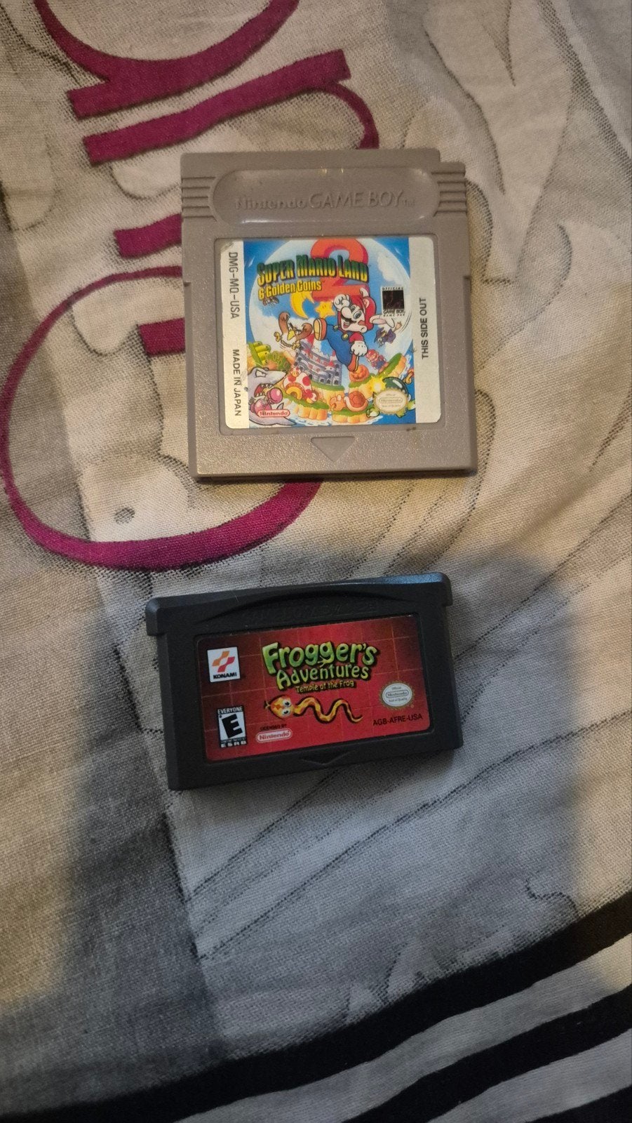 Super Mario Land 2 & Frogger's Adventures Game Boy games, Gebruikt, 1 speler, Ophalen of Verzenden, Vanaf 3 jaar
