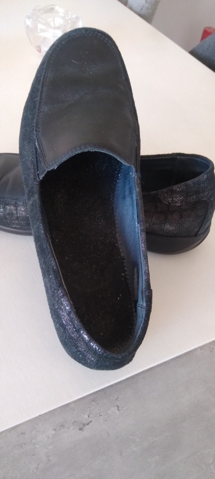 Reflexor zwarte instappers, maat 38, Kleding | Dames, Reflexor, Ophalen of Verzenden, Zo goed als nieuw, Instappers
