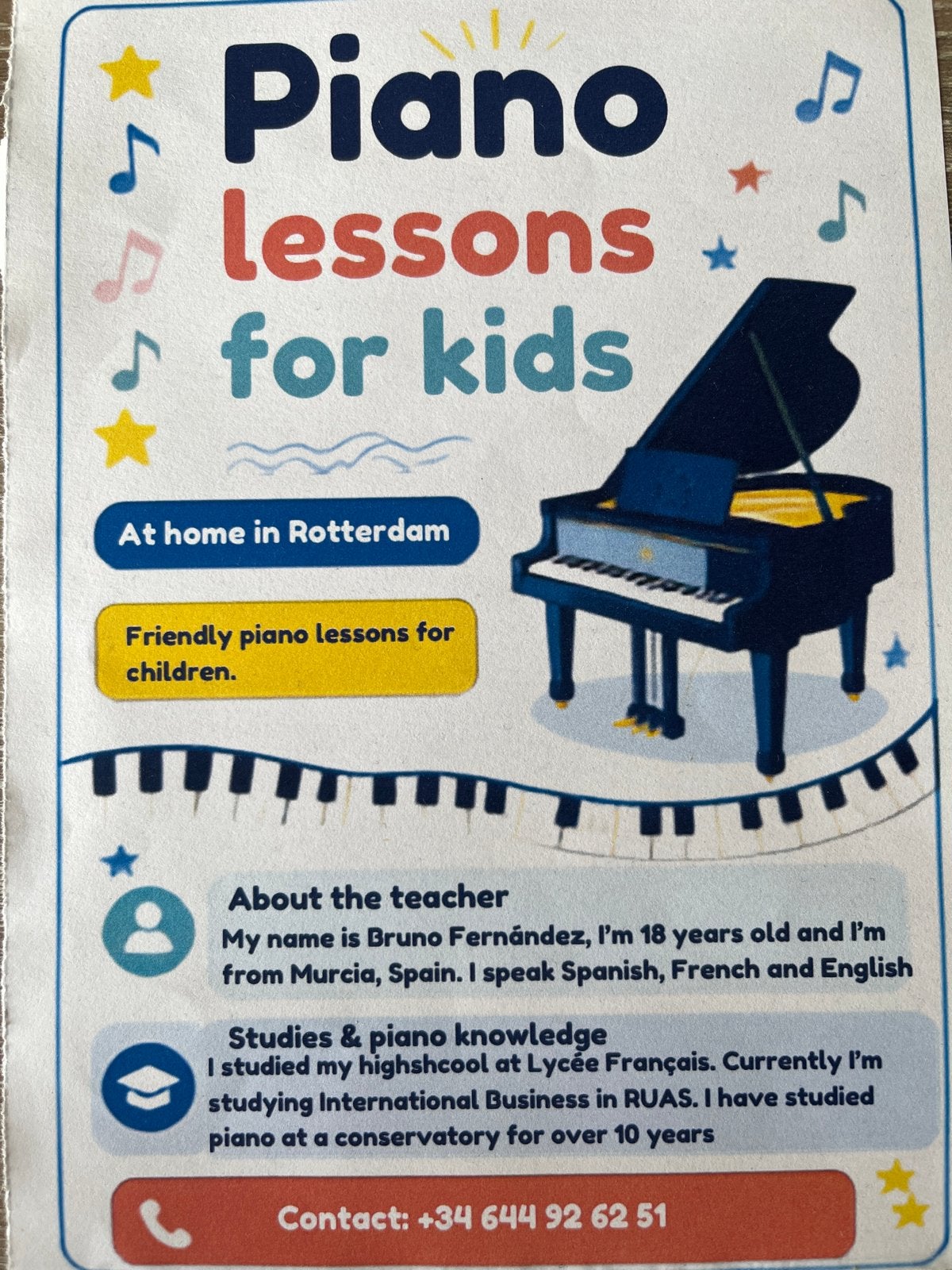 Piano Classes at home