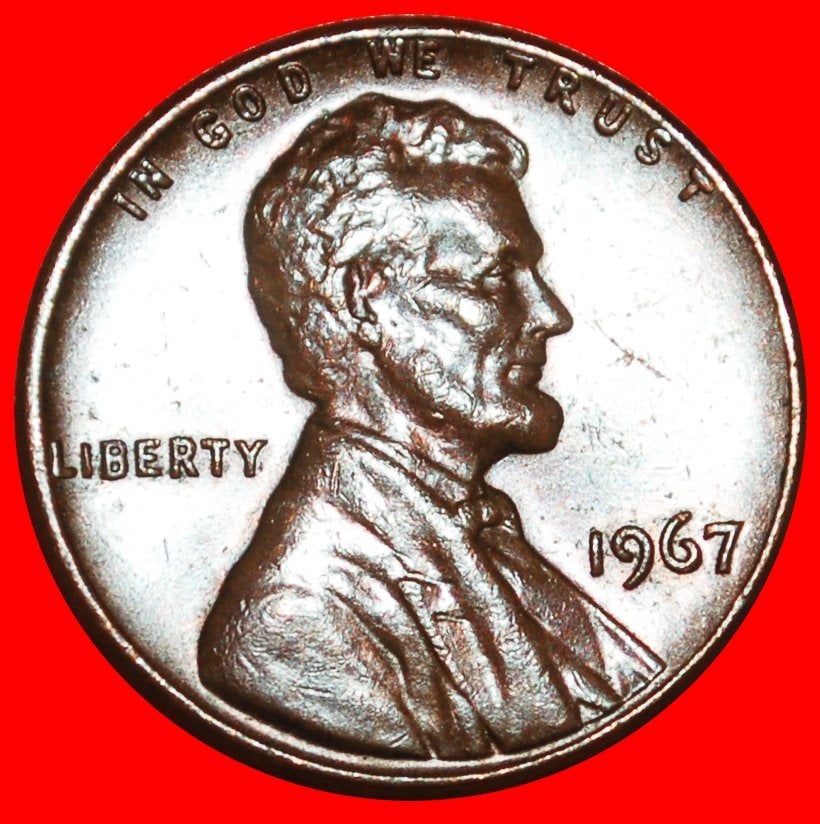 Ⰺ MEMORIAL (1959-1982): USA 1 CENT 1967! LINCOLN (1809-1865), Ophalen of Verzenden, Noord-Amerika, Losse munt