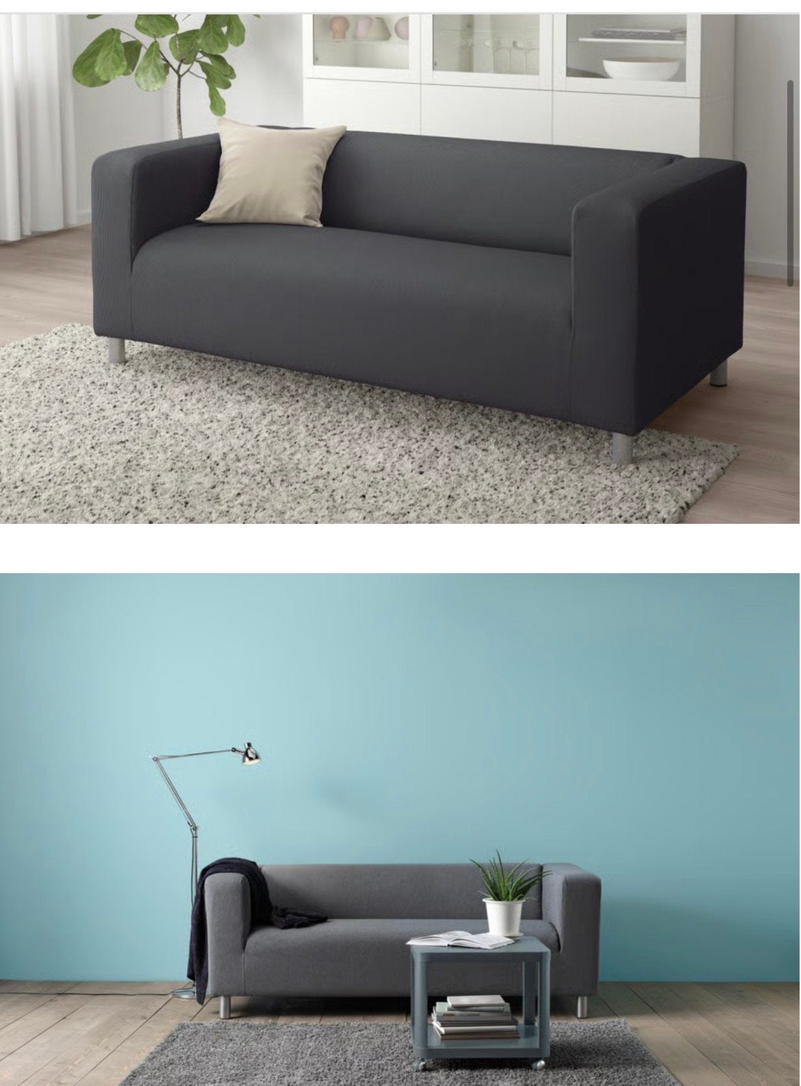 IKEA KLIPPAN 2-zitsbank grijs, Ophalen, Gebruikt, 150 tot 200 cm, Tweepersoons