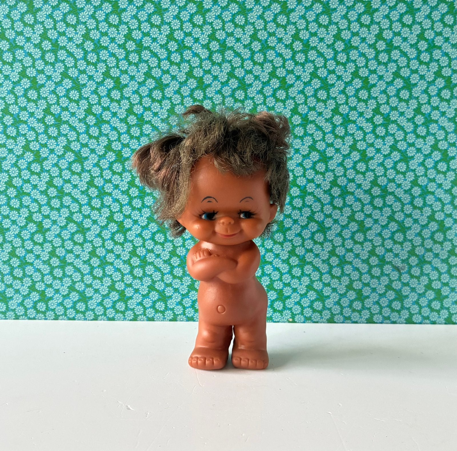 Vintage 70’s emotie popje, Verzamelen, Poppen, Gebruikt, Ophalen of Verzenden, Nvt, Pop