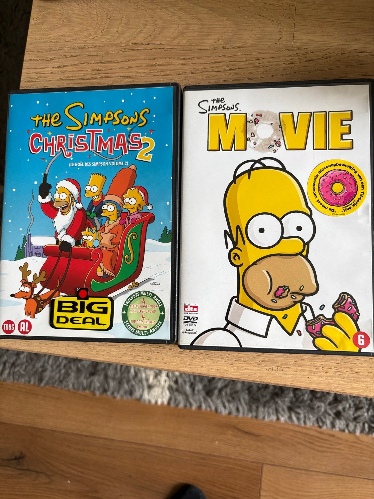 The Simpsons Christmas 2 & The Simpsons Movie DVD's, Gebruikt, Tekenfilm, Nederlands, Inclusief doosje