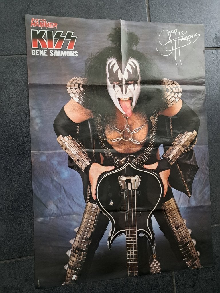 Poster Gene Simmons/Manson, Verzenden, Zo goed als nieuw, Poster, Artwork of Schilderij