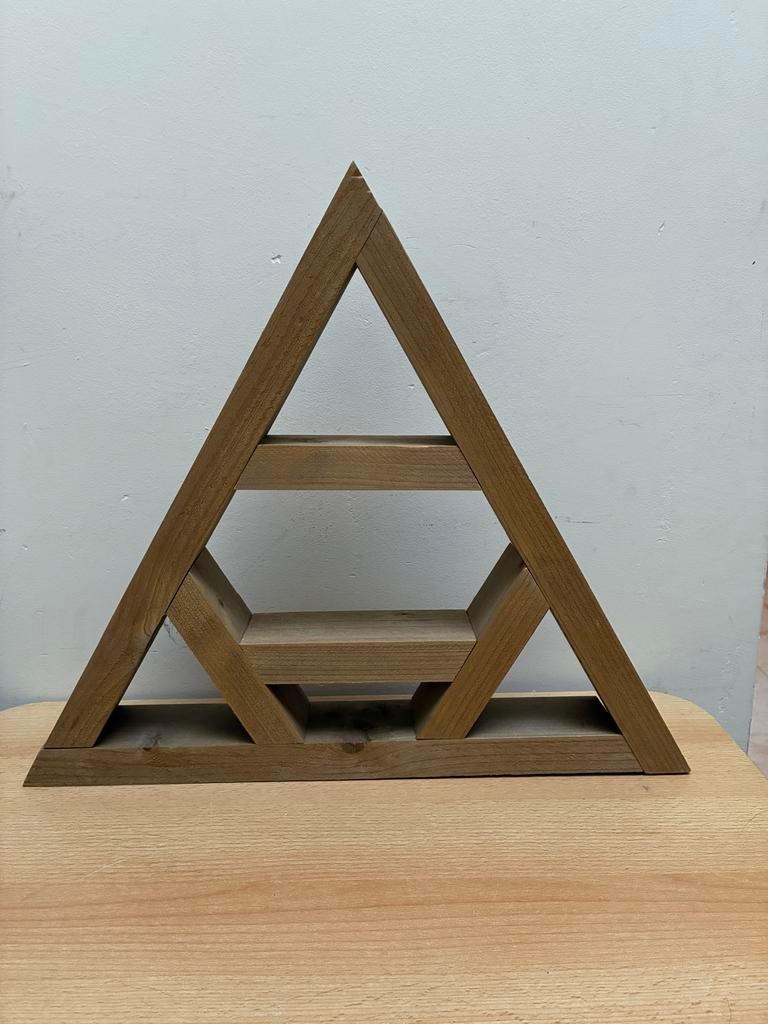 Houten Driehoekig Decoratief Rekje/Wandplank, Hout, Ophalen of Verzenden, Zo goed als nieuw, Modern