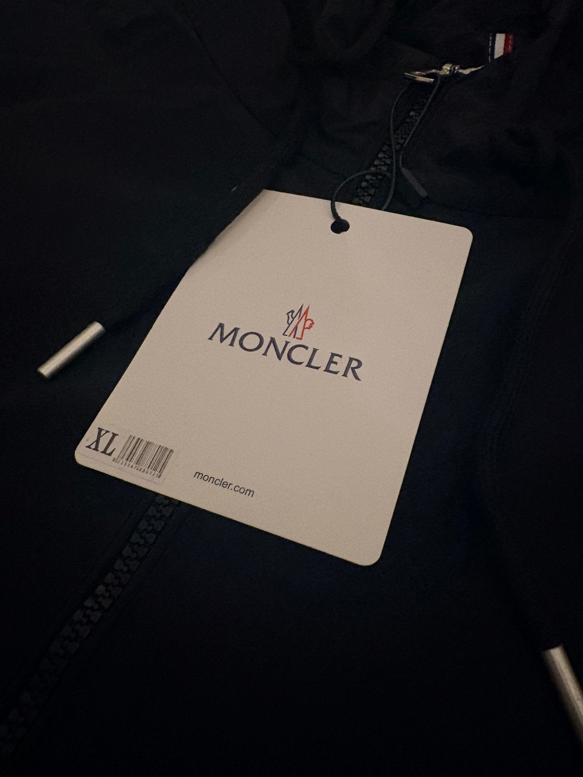 Moncler Jas Windbreaker L + NFC scan, Verzenden, Nieuw, Maat 52/54 (L), Zwart