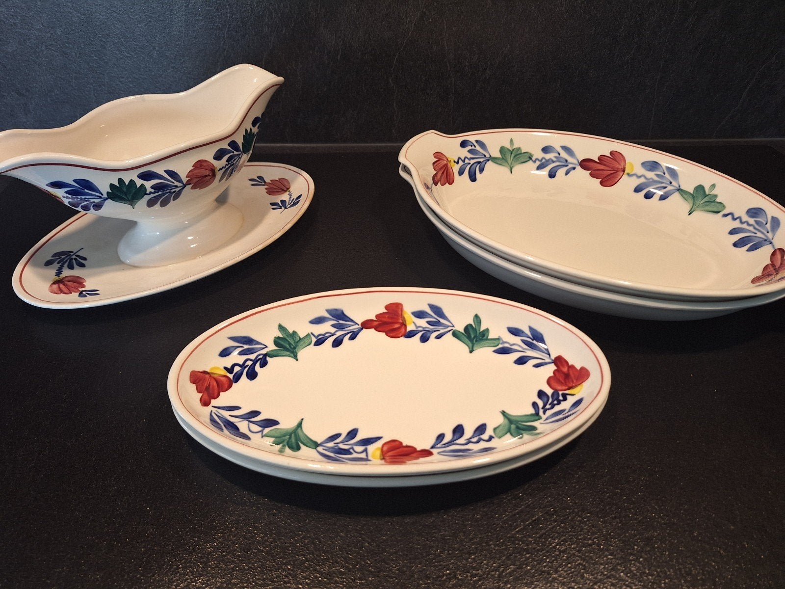 Boerenbont schalen en sauskom, Ophalen of Verzenden