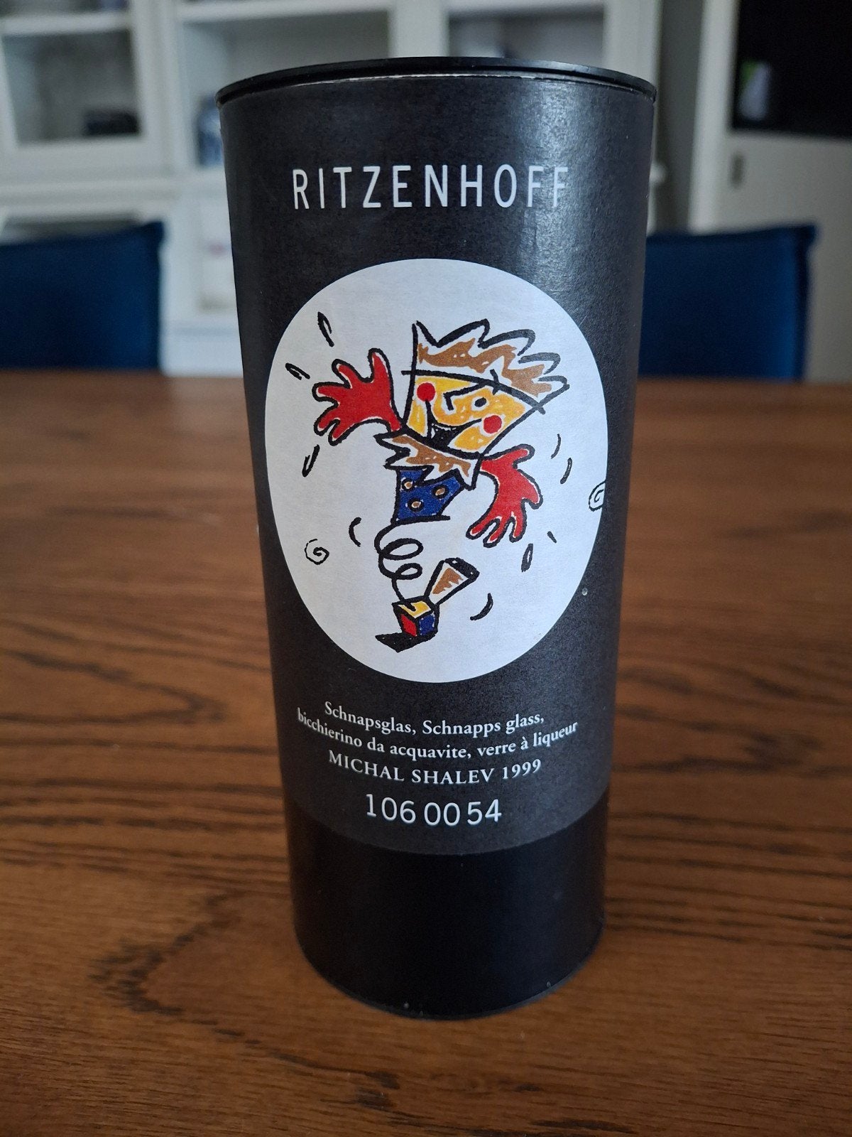 Ritzenhoff Schnapsglas Michal Shalev 1999 met onderzetters, Meerkleurig, Overige stijlen, Nieuw, Ophalen of Verzenden