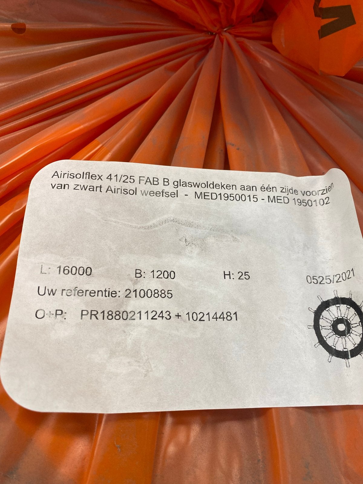 3 rollen Airisolflex glaswol isolatie, 16m per rol, Minder dan 4 cm, Gebruikt, Ophalen of Verzenden, 15 m² of meer