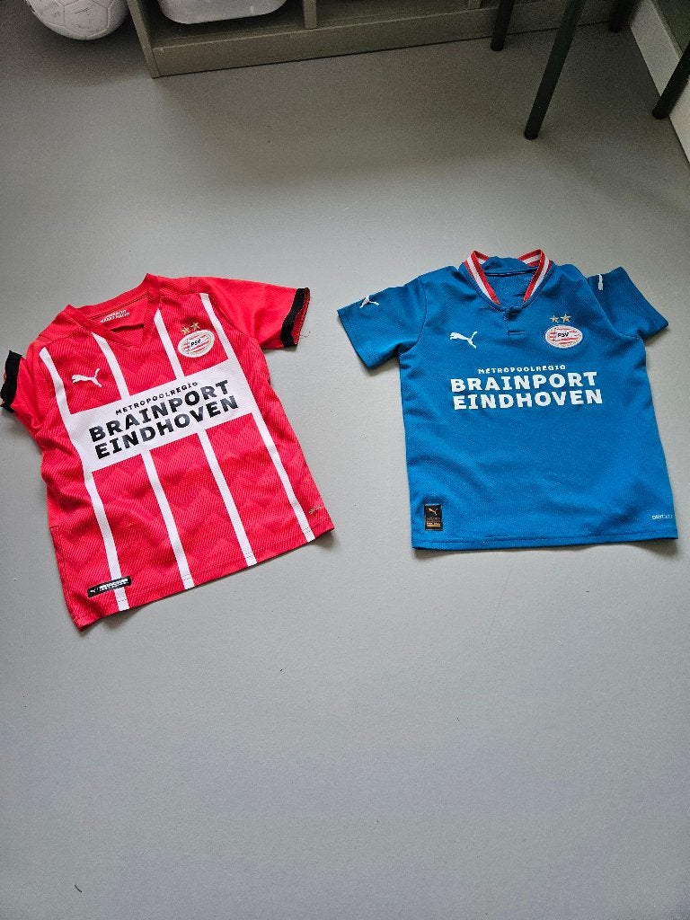 PSV shirt 2x maat 140 en 128, Gebruikt, Puma, Sport- of Zwemkleding, Ophalen of Verzenden