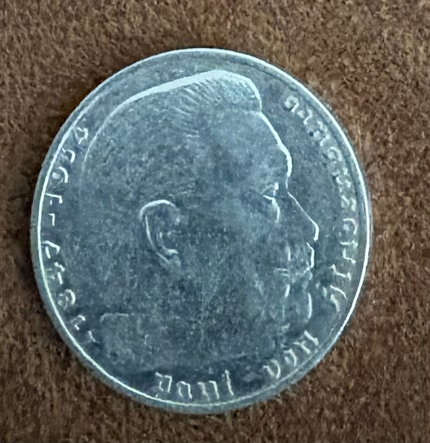 Zilveren 2 Reichsmark munt 1937A Paul von Hindenburg, Ophalen of Verzenden, Duitsland, Losse munt, Zilver