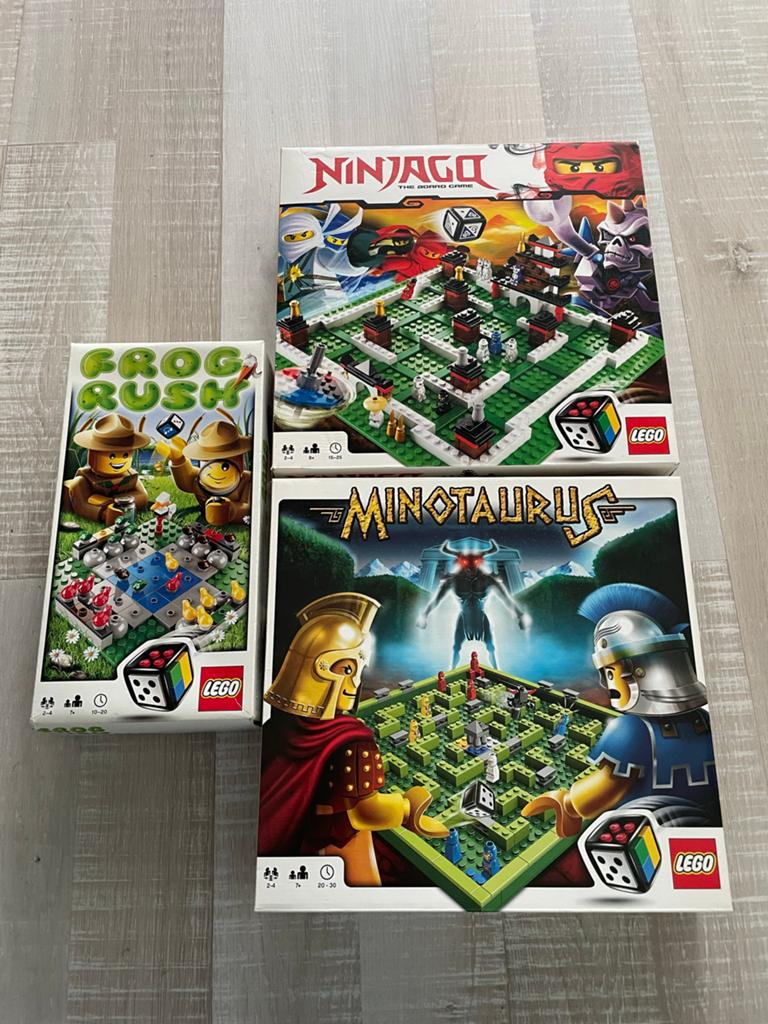 LEGO Bordspellen: Ninjago, Minotaurus & Frog Rush, Hobby en Vrije tijd, Gezelschapsspellen | Bordspellen, Gebruikt, Een of twee spelers