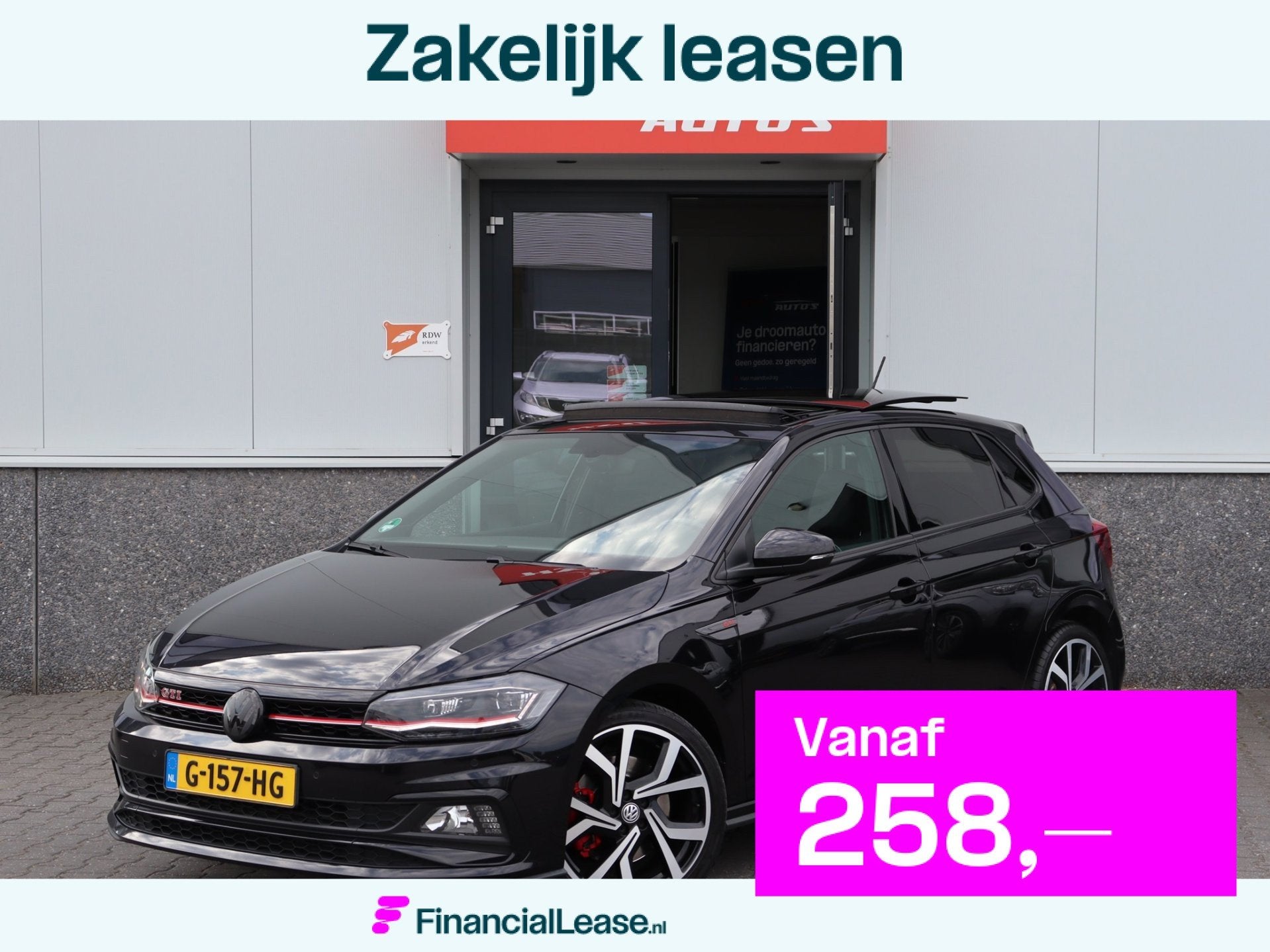 Volkswagen Polo 2.0 TSI GTI airco PANO virtual, Euro 6, 4 cilinders, 1984 cc, Zwart
