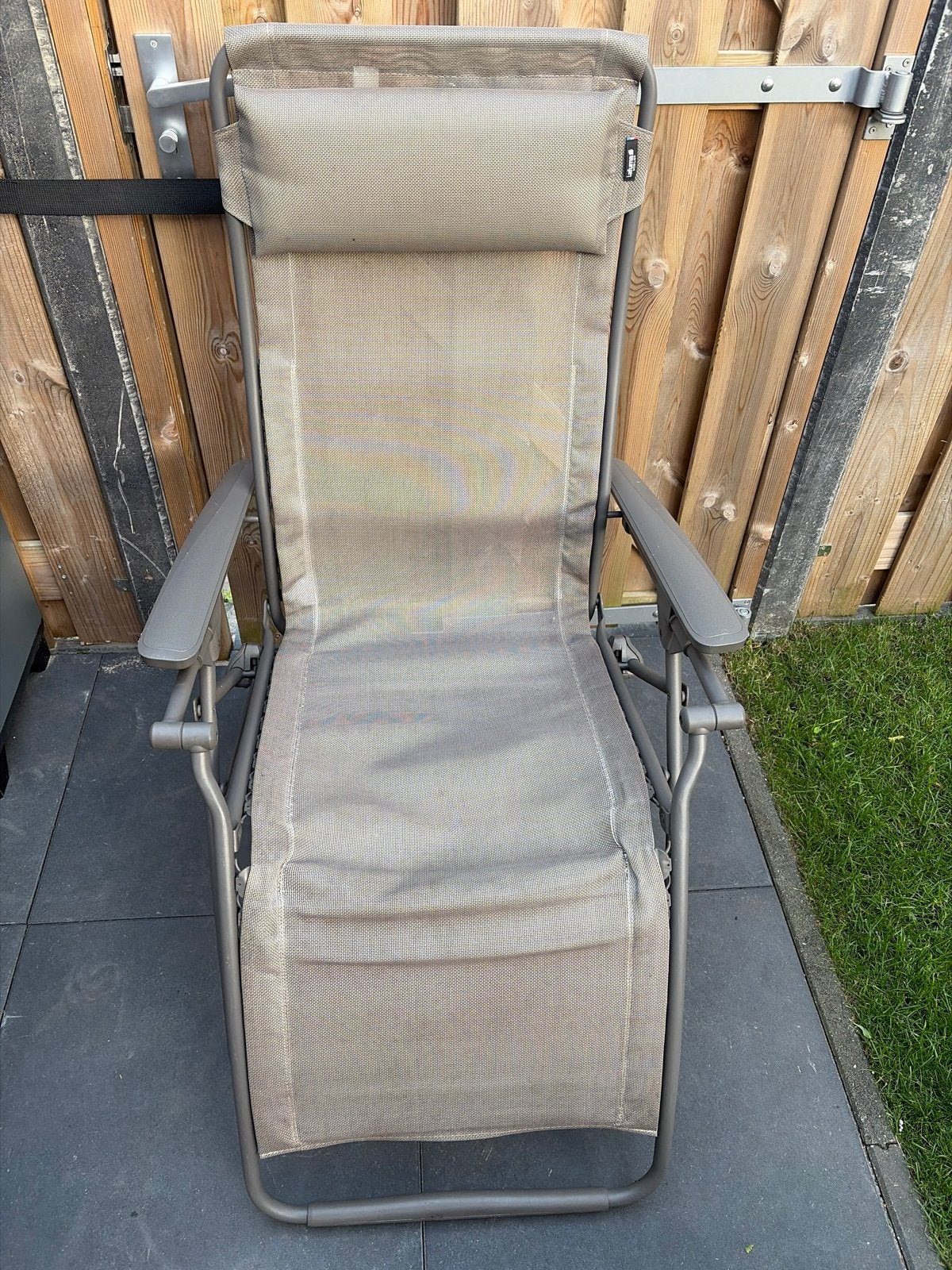 Lafuma ligstoel / strandstoel - Inklapbaar, Tuin en Terras, Tuinstoelen, Ophalen, Zo goed als nieuw, Textileen, Inklapbaar