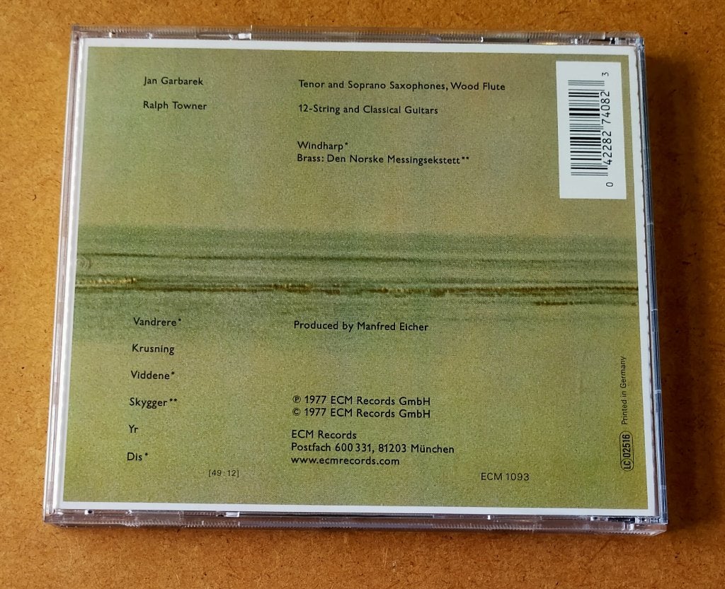 Jan Garbarek - Dis CD 1977/199? ECM, Ophalen of Verzenden, Zo goed als nieuw, Jazz