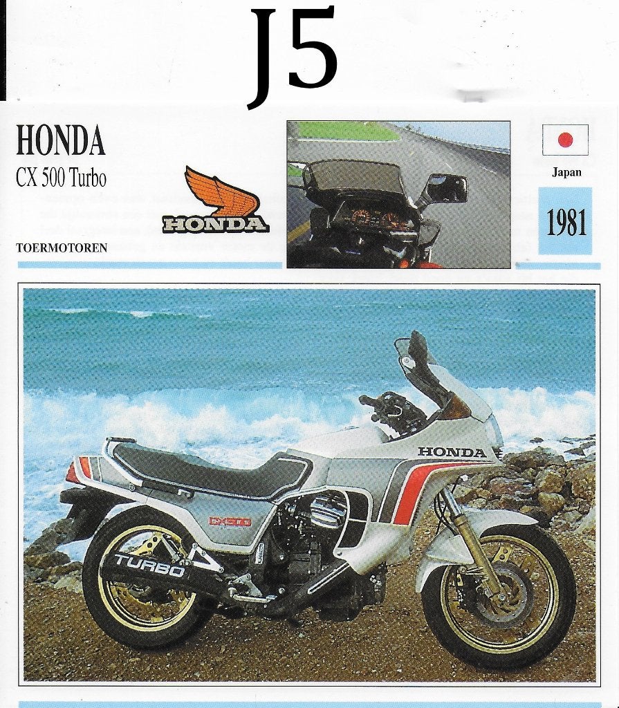 Mk1142 motorkaart j5 honda cx 500 turbo ( 1981 ) -, Ophalen of Verzenden, Zo goed als nieuw, Auto's