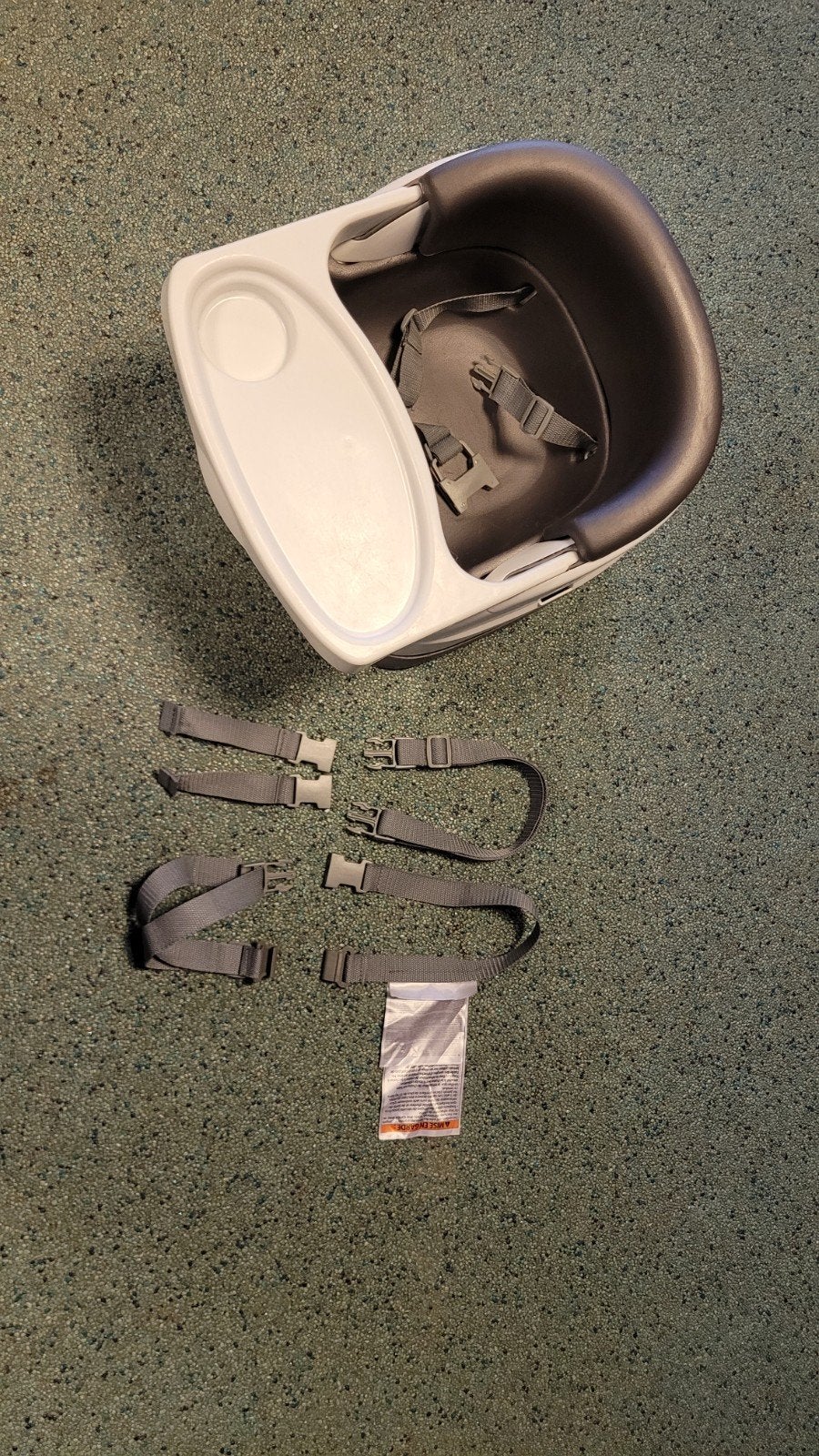 Ingenuity Baby Base 2-in-1 stoelverhoger Darkgrey, Ophalen of Verzenden, Gebruikt, Overige typen, Aanschuifbaar