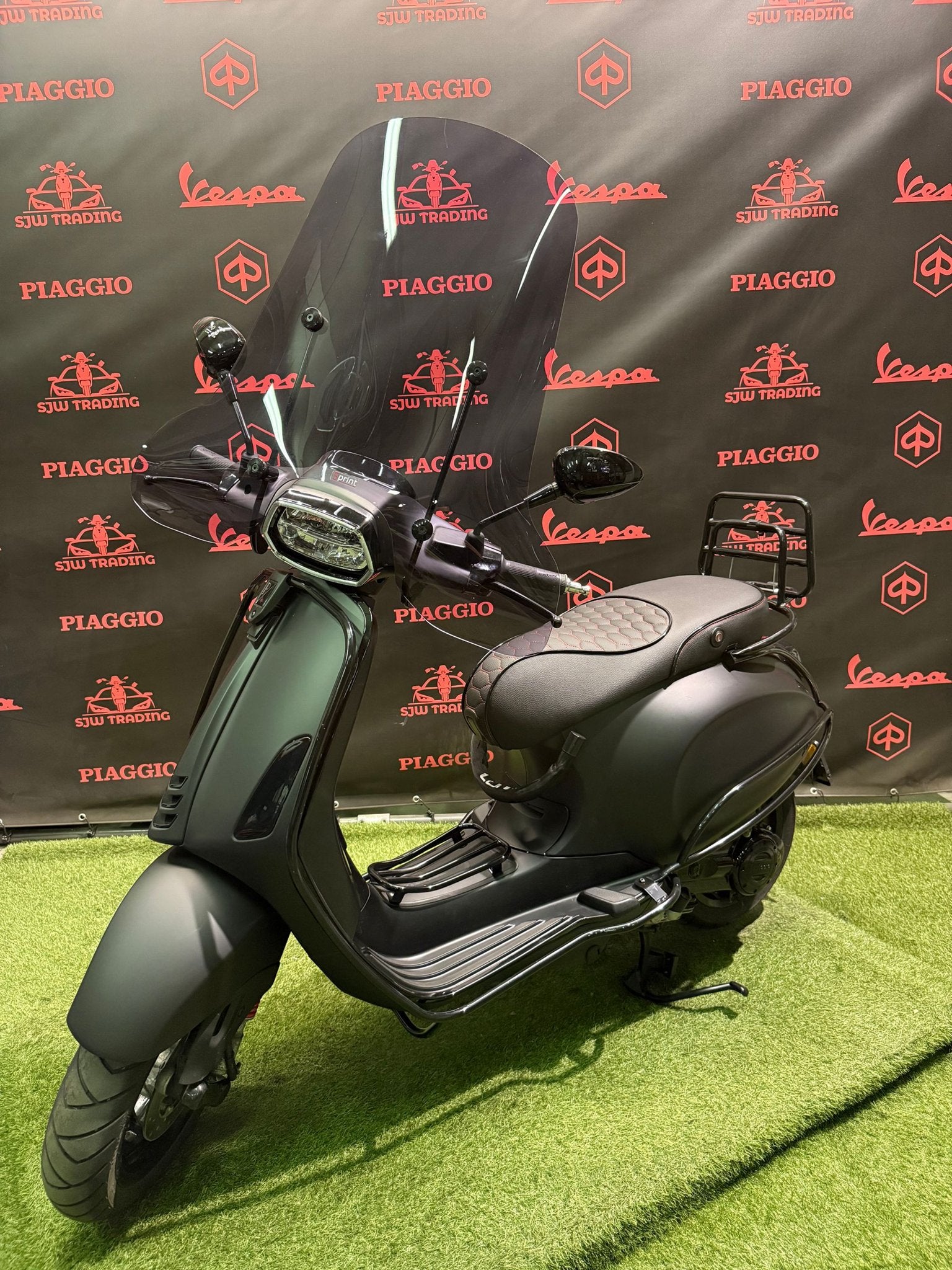 Vespa Sprint 2024 Brom! Mat Zwart / RS Zadel / Garantie!, -, Maximaal 45 km/u, -, Ophalen of Verzenden