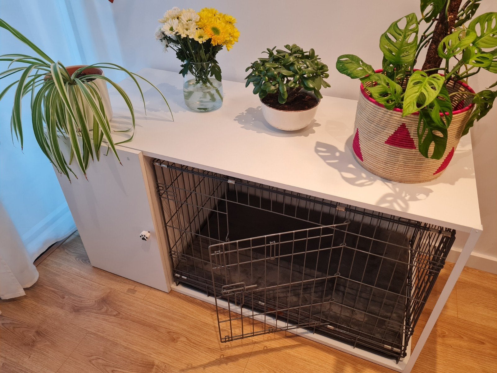 Custom hondenbench meubel – stijlvol & praktisch, Ophalen, Zo goed als nieuw