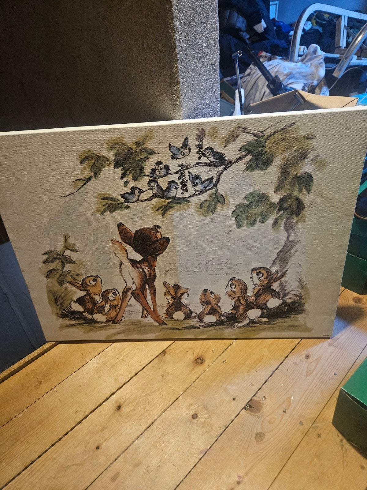 Bambi canvas schilderij, Ophalen of Verzenden