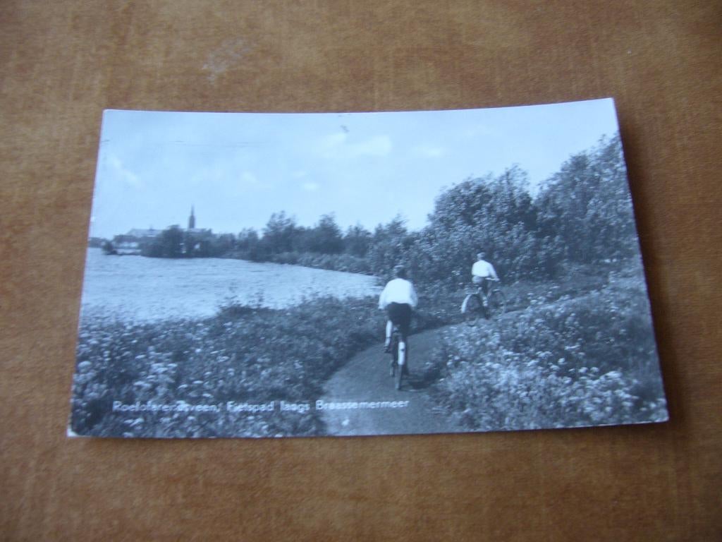 ROELOFARENDSVEEN  =  FIETSPAD LANGS BRAASSEMERMEER, Verzamelen, Ophalen of Verzenden, 1940 tot 1960, Gelopen