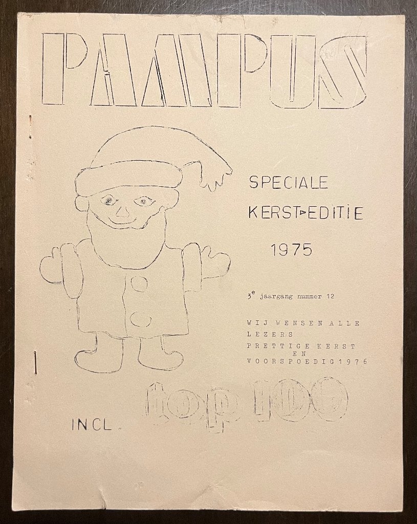 PAMPUS NR.12/1975 TOP 40 VERONICA PLATENBLAD MUZIEKBLAD, Verzenden, Gelezen, Muziek, Film of Tv