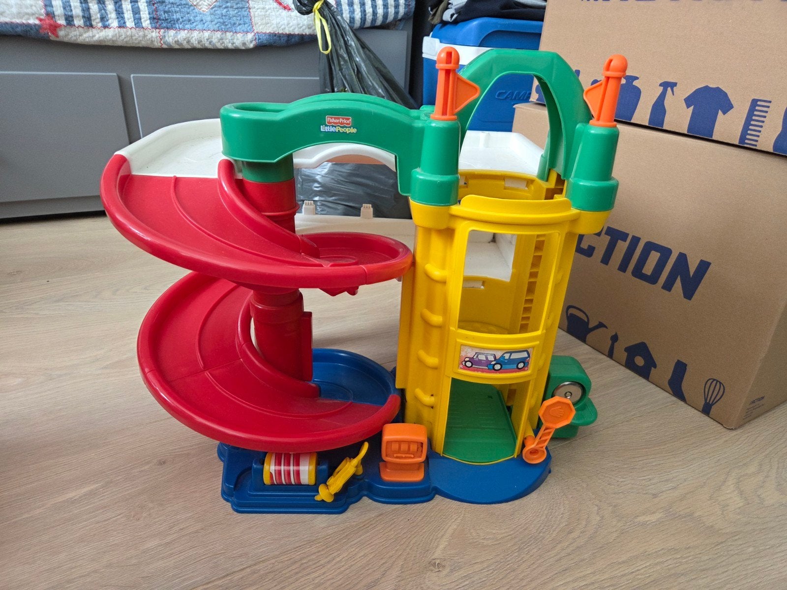 Fisher-Price Little People Garage Racebaan, Kinderen en Baby's, Speelgoed | Fisher-Price, Ophalen, Gebruikt, Speelset