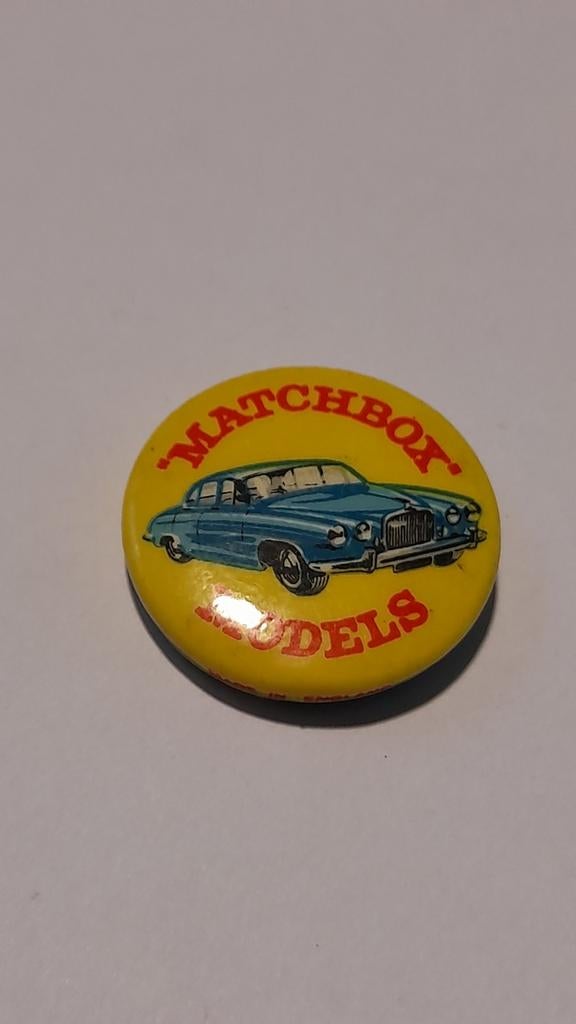 Vintage Matchbox Models Speldje - Blauwe Auto, Verzenden, Gebruikt, Transport