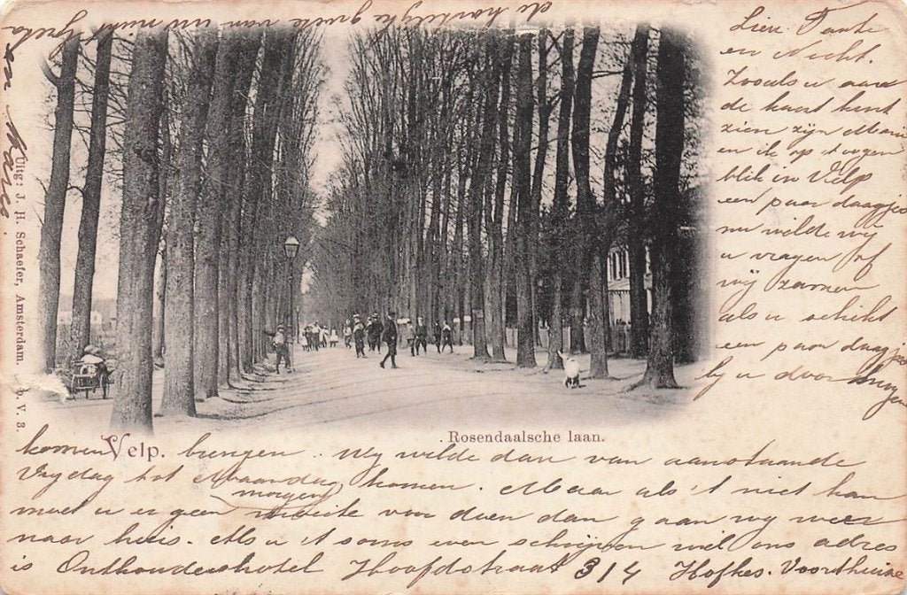 702-410-011 Velp Rosendaalsche Laan, Verzenden, Voor 1920, Gelderland